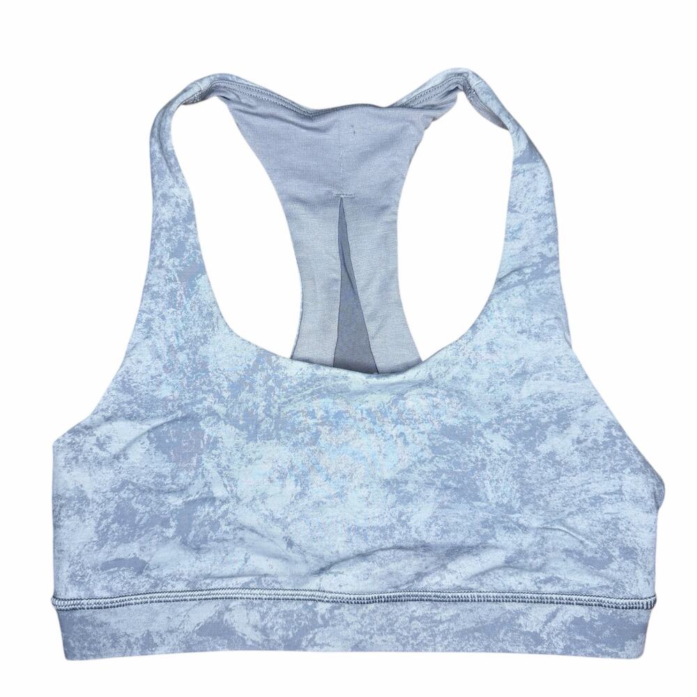 Lululemon Invigorate Bra Size 6 Washed Marble Alpine White Silverscreen